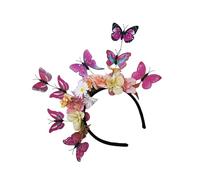 [Qsvbeeqj] Panca per capelli a farfalla floreale con filo flessibile, ideale per feste in giardino o eventi in vetro per la vita