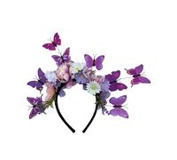 [Qsvbeeqj] Panca per capelli a farfalla floreale con filo flessibile, ideale per feste in giardino o eventi in vetro per la vita