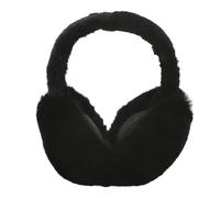 Qsvbeeqj Paraorecchie da donna in peluche per il freddo, pieghevoli, protettivi, alla moda, con alette pelose, per esterni, in peluche, paraorecchie invernali, Nero , Taglia unica