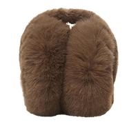 Qsvbeeqj Paraorecchie da donna in peluche per il freddo, pieghevoli, protettivi, alla moda, con alette pelose, per esterni, in peluche, paraorecchie invernali, Marrone, Taglia unica