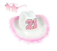 Qsvbeeqj Peluche e cappello vestito unico partito copricapo elegante compleanno denim per 21° compleanno e momento sociale sorpresa essenziale