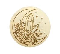 Qsvbeeqj Pendolo di divinazione del bordo di legno per il sole luna energia scolpisce bordo ornamenti metafisici ornamenti metafisici