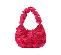 Qsvbeeqj Pochette da donna alla moda con rose e fiori, in raso, piccola borsa da sera per matrimoni e cocktail party, elegante borsa per eventi, B, One Size