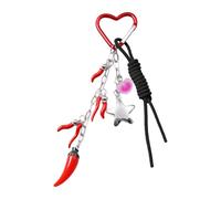 Qsvbeeqj Portachiavi 3D a forma di cuore con stella e cuore 3D per stili personalizzati