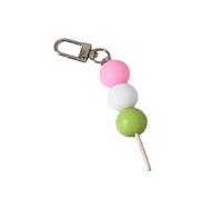 Qsvbeeqj Portachiavi colorato in acrilico con polpetta simulata, portachiavi unico, modello di cibo, decorazione per borsa, accessorio per catena divertente, Multi, Taglia unica