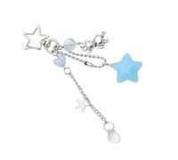 Qsvbeeqj Portachiavi con ciondolo a forma di perla e orso, decorazione creativa per le donne colorata