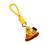 Qsvbeeqj Portachiavi Estetico Fascino Pelle Foodie Bag Charm Ciondolo Dolce Buongustaio Portachiavi Pendente Magia Ornamento Per Catena Della Catena Della Catena Della Catena Del Fascino, Pizza
