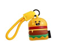 Qsvbeeqj Portachiavi Estetico Fascino Pelle Foodie Bag Charm Ciondolo Dolce Buongustaio Portachiavi Pendente Magia Ornamento Per Catena Della Catena Della Catena Della Catena Del Fascino, Hamburger