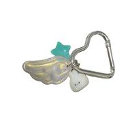 Qsvbeeqj Portachiavi giapponese con ciondolo a forma di stella magica, in un design unico verde o pesca, aggiunge un tocco di fascino magico alla vita quotidiana elegante supporto, Verde, Taglia unica