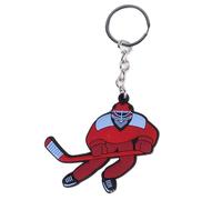 Qsvbeeqj Portachiavi sportivo per hockey su ghiaccio, portachiavi con ciondolo a forma di fumetto invernale, portachiavi per auto, borsa a mano, accessori per feste