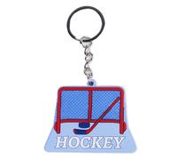 Qsvbeeqj Portachiavi sportivo per hockey su ghiaccio, portachiavi con ciondolo a forma di fumetto invernale, portachiavi per auto, borsa a mano, accessori per feste