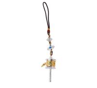 Qsvbeeqj Portachiavi vintage tibetano con ruota di preghiera tibetana e buddismo tibetano, gioielli per i membri della famiglia, un portachiavi, B, Taglia unica