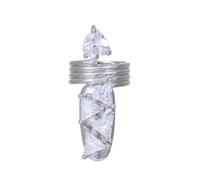 Qsvbeeqj Punk Stile Regolabile Imiation Anelli Unghie Gothic Claw Gioielli Per Le Donne Halloween Costume Parti E Usura Del Giornamento Gotico Cristallo, come descritto