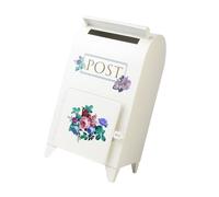 Qsvbeeqj Raffinata cassetta postale in metallo con rivestimento anti-corrosione, look europeo sul giardino e sui giardini contemporanei, Villa Outdoor Mailbox
