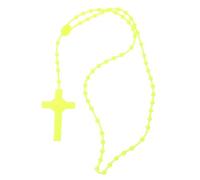 Qsvbeeqj Rosario con perle di rosario luminose, noctiluzent, collane luminose, rosario, cattolicesimo, gioielli religiosi, regalo per la preghiera con perle fluorescenti, Taglia unica, come descritto