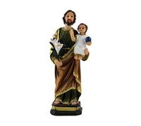 Qsvbeeqj Sacra Madre Con Bambino Statua Resina Cattolica Figurine Light Design Per Collezionisti Fedeli Famiglia Religiosa Decorazioni Per La Casa Figurine