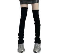 Qsvbeeqj Scaldamuscoli caldi invernali per donne e ragazze Lolitas calzini lunghi Harajukus Coprire le gambe calze alte calze regali inverno caldo calzini lunghi, Nero , Taglia unica