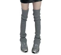 Qsvbeeqj Scaldamuscoli caldi invernali per donne e ragazze Lolitas calzini lunghi Harajukus Coprire le gambe calze alte calze regali inverno caldo calzini lunghi, grigio, Taglia unica