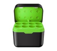 Qsvbeeqj Scatola di carico della batteria della baia 1.5V di grande capacità 4/8 con le luci individuali per la stazione di carico della batteria dell'ABS di uso dell'ufficio