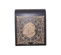 Qsvbeeqj Scatola per carte di tarocchi astrologia gioielli piccolo titolare del tesoro in legno tarocchi custodia per streghe decorazione legno valigia decorativa