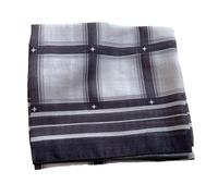 Qsvbeeqj Sciarpa quadrata in cotone intrecciato sottile tipico a scacchi morbido collo avvolgente unisex passato sciarpa quadrata, Nero , 70x70cm