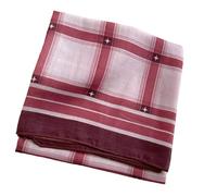 Qsvbeeqj Sciarpa quadrata in cotone intrecciato sottile tipico a scacchi morbido collo avvolgente unisex passato sciarpa quadrata, Rosso, 70x70cm