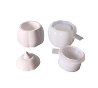 Qsvbeeqj Set di 2 stampi da forno per Halloween, in silicone, a forma di zucca e spettro, per dessert, regali, multiuso, in silicone per dessert