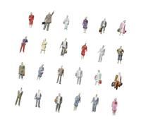 Qsvbeeqj Set di 25 statuine in miniatura di città in pose assortite, ideali per modelli di architettura e progetti scolastici, modellismo, ferroviario, persone, pose casuali