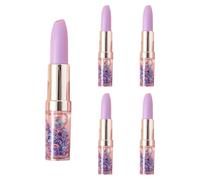 Qsvbeeqj Set di 5 evidenziatori a forma di rossetto, evidenziatori, per imparare e lavorare