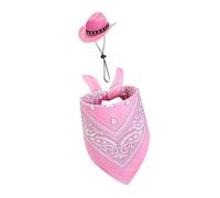 Qsvbeeqj Set di bandane con cappello occidentale per portico a tema festivo, per interni ed esterni, decorazione occidentale, patio, statua per festival, abbigliamento all'aperto, portico per vacanze