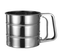 Qsvbeeqj Setaccio per farina in acciaio inox grande setaccio da forno tazza per zucchero a velo utensile da cucina per amanti della cottura facile giardino fata fate accessori giardino fata ornamenti