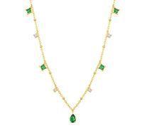 Qsvbeeqj Sofisticata collana con ciondolo smeraldo vintage gioielli collo piccolo ciondolo collana per donne eleganti e di gusto