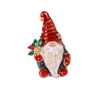 Qsvbeeqj Spilla di cristallo di cristallo di Babbo Natale alla moda spilla di Natale penne per Natale, vacanze, feste, celebrazioni di Natale, gioielli per le donne fiocchi di neve