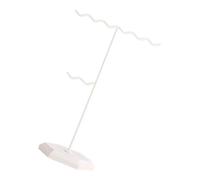 Qsvbeeqj Supporto decorativo per gioielli in metallo con cremagliera staccabile per orecchini ondulato gancio per collana finitura in marmo per riporre gioielli Supporto per orecchini staccabile