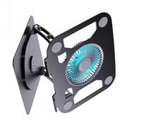 Qsvbeeqj Supporto per notebook ad angolo multiplo con struttura e ventola di raffreddamento per computer portatili e tablet da 15 9 pollici blu