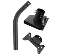 Qsvbeeqj Supporto permanente per antenna da esterni con supporto di gravità regolabile a 360 gradi con soffitto a parete, morsetto regolabile
