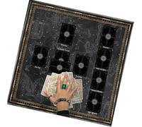 Qsvbeeqj Tarocchi tovaglia carta di lettura astrology altare tessuto divino tavolo carta tessuto arazzo forniture carte carte di dio tavolo decorazione da parete