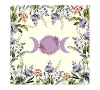 Qsvbeeqj Tarocchi Tovaglia Luna Motivo Floreale Astrologia Tessuto Altare Divino Tavolo Carta Tessuto Arazzo Forniture Altari Tarocchi Carta Panno