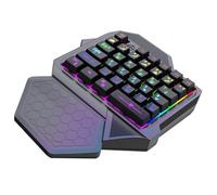 Qsvbeeqj Tastiera meccanica da gioco con una sola mano da polso posizione di riposo cavo professionale tastiera meccanica singola per i giochi Leggero Ergonomico Tastiera da gioco senza fili