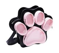 Qsvbeeqj Trendy Cats Paw Display Borsa Con Tracolla Regolabile E Spaziosa Scuola Interna Zaini PU Borse A Tracolla Per Studenti Giapponesi Carini Gatti Piede Zaini, Bp