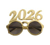 Qsvbeeqj Unico 2026 Occhiali a Obiettivo Rotondo Tematico Per Evento Vacanza Pratico PC Stampe per il viso Natale 2026 Novità Partito Accessori
