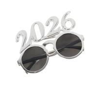 Qsvbeeqj Unico 2026 Occhiali a Obiettivo Rotondo Tematico Per Evento Vacanza Pratico PC Stampe per il viso Natale 2026 Novità Partito Accessori