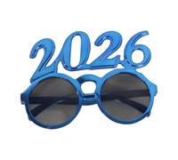 Qsvbeeqj Unico 2026 Occhiali a Obiettivo Rotondo Tematico Per Evento Vacanza Pratico PC Stampe per il viso Natale 2026 Novità Partito Accessori
