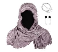 Qsvbeeqj Uomini Medievali Con Cappuccio Dio Greco Spalla Capo Postapocalittico Sciarpa Scialle Criminale Cowl Rinascimento Costume Postapocalittico Shaman Cowl Medieval, CST094TP, Taglia unica