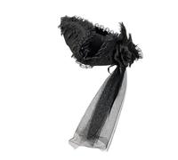 Qsvbeeqj Victorian Pirate Capitan Con Pizzo Decoro Pelle Costume Copricapo Replica Storica Accessori Colonial Era Tricorn