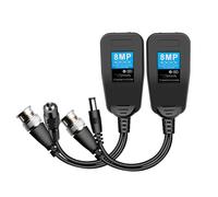 Qsvbeeqj Video balun passivo funzionale e ricetrasmettitore di potere per le telecamere di sicurezza con Cat5e/Cat6 alle interfacce BNC