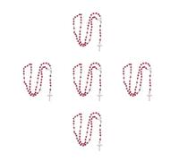Qsvbeeqj Vintage Croce Ciondolo Perline di Legno Maglione Catene Collana Per Unisex Donne Uomini Matrimonio Rosa Sutra Gioielleria Regali Del Partito Gioielli Religiosi