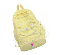 Qsvbeeqj Zaini College Borsa Da Viaggio Grande Capacità Casual Daypacks Scuola Studente Stile Giapponese Per Le Donne Ragazze Stili Giapponesi Scuola Grande Capacità Per Le Ragazze, giallo.