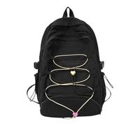 Qsvbeeqj Zaini College Borsa Da Viaggio Grande Capacità Casual Daypacks Scuola Studente Stile Giapponese Per Le Donne Ragazze Stili Giapponesi Scuola Grande Capacità Per Le Ragazze, Nero