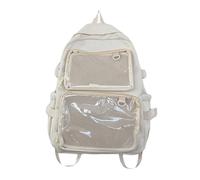 Qsvbeeqj Zaino Scuola Studente Grande Capacità Viaggio Chiaro Stili Giapponesi Itabag Stili Giapponesi Scuola Studente, bianco